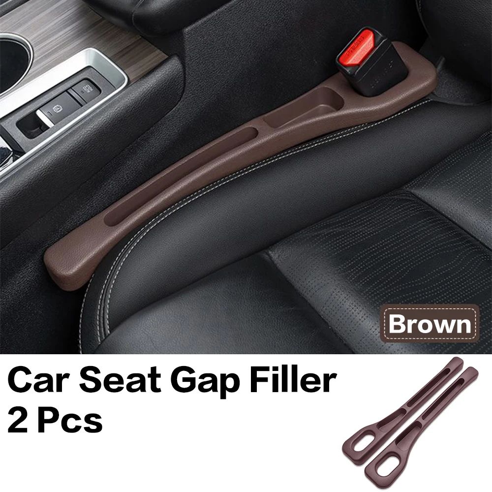 2 Piece Car Seat Gap Filler Organizer Crevice Blocker Between Seats Console Interior Accessory For 8
