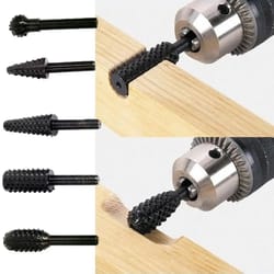 1/4 inch titanium drill bit set 5 piece high carbon steel wood metal plastic cutting tools for diy