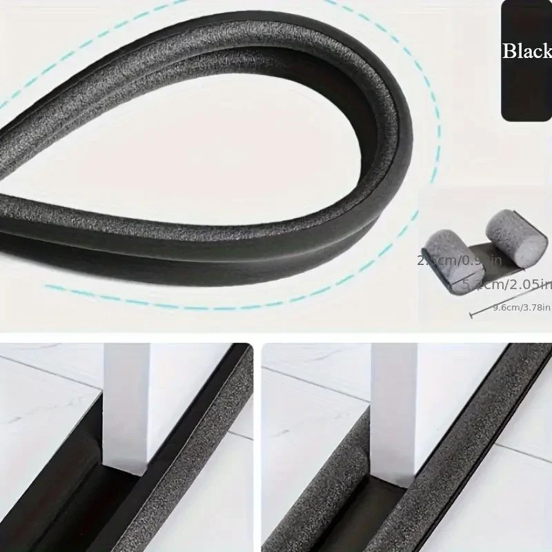 Door Bottom Sealing Strip Sound Insulation Foam Tape Waterproof Wind Noise Blocker For Bedroom Home 7
