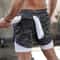 Mens 2 In 1 Running Shorts Quick Dry Gym Fitness Training Shorts For Workout Jogging Sportswear And 2