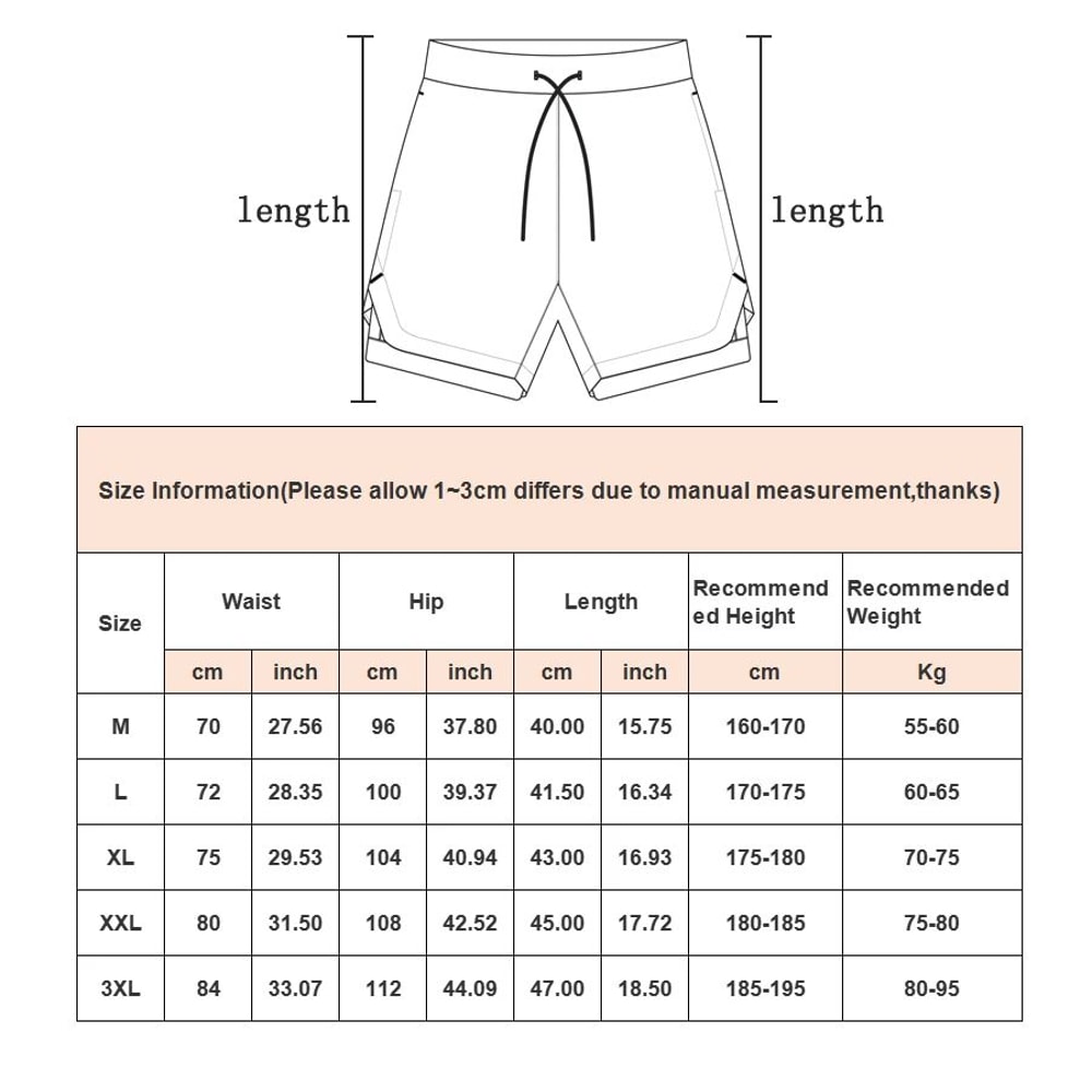 Mens 2 In 1 Running Shorts Quick Dry Gym Fitness Training Shorts For Workout Jogging Sportswear And 5