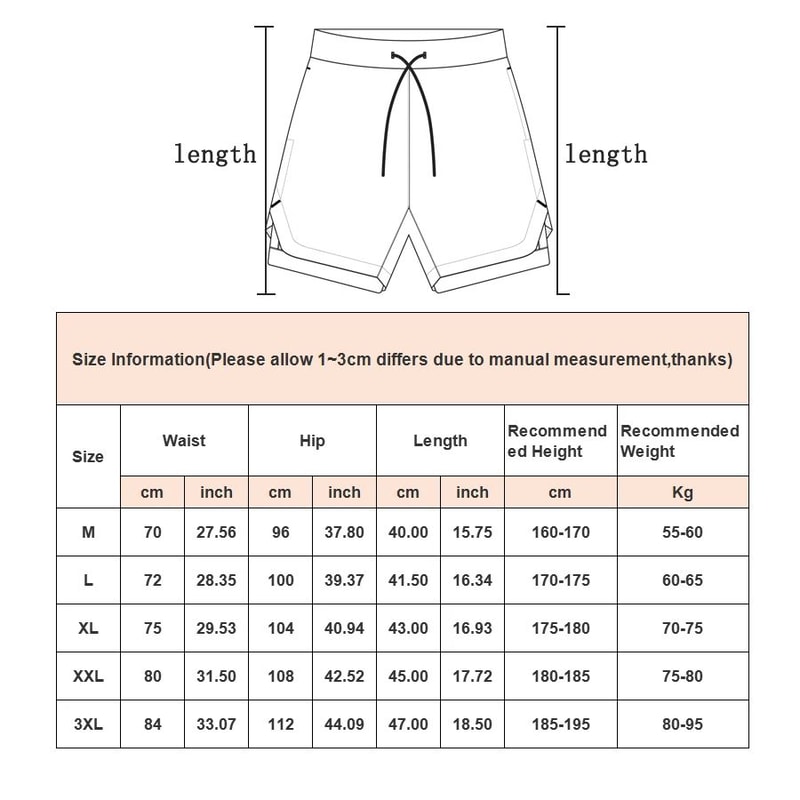 Mens 2 In 1 Running Shorts Quick Dry Gym Fitness Training Shorts For Workout Jogging Sportswear And 5
