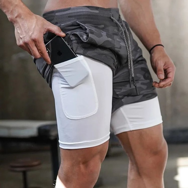 Mens 2 In 1 Running Shorts Quick Dry Gym Fitness Training Shorts For Workout Jogging Sportswear And 10