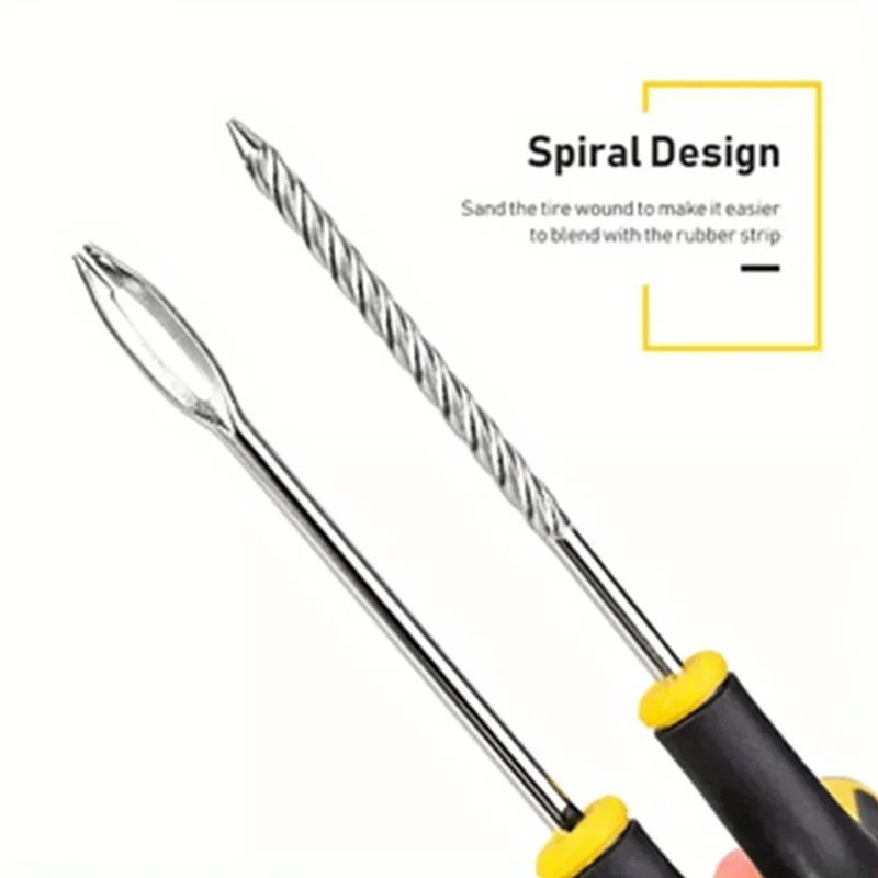 Car Tire Repair Kit With Puncture Plugs Reamer And Insertion Tools Tire Strip Repair Set For Emerge 2