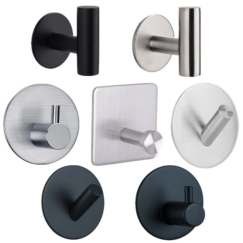Modern Stainless Steel Bathroom Hardware Set With Towel Rack Towel Bar Toilet Paper Holder And Hook 0