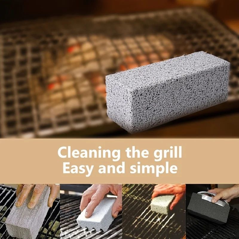 BBQ Grill Cleaning Brick Pumice Stone Block For Barbecue Grates Heavy Duty Outdoor Kitchen Grill Cl 4