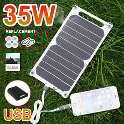 35w portable solar panel 5v usb charger plate for phone and power bank, outdoor camping solar charger for home and rv