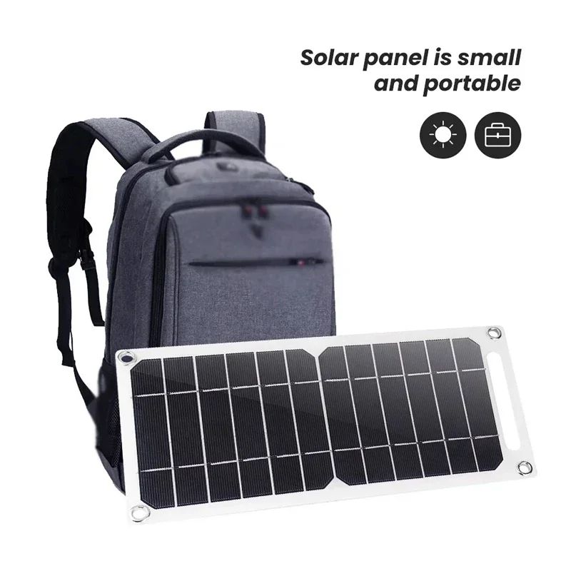 35W Portable Solar Panel 5V USB Charger Plate For Phone And Power Bank Outdoor Camping Solar Charge 4