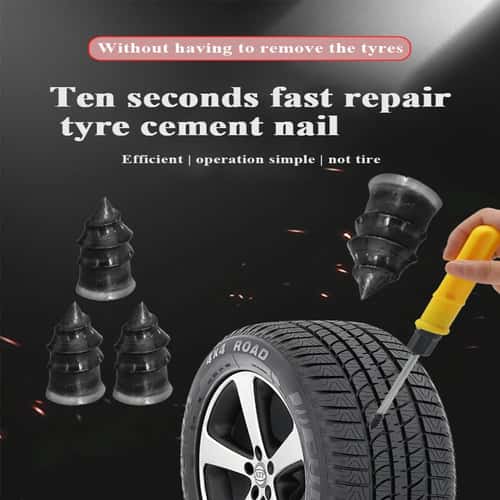 Universal Tire Repair Rubber Nail Set for Car, Motorcycle, Truck and Bike, Easy Puncture Plug Nails Tool