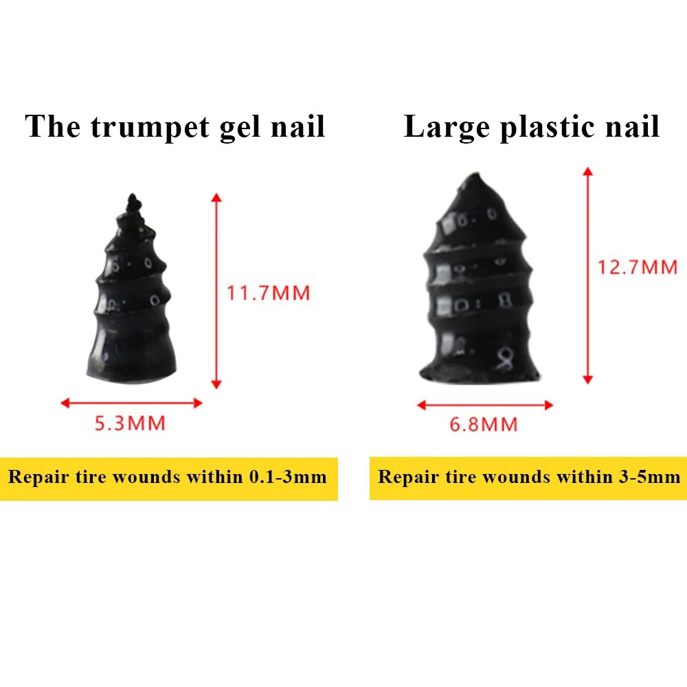 Universal Tire Repair Rubber Nail Set For Car Motorcycle Truck And Bike Easy Puncture Plug Nails To