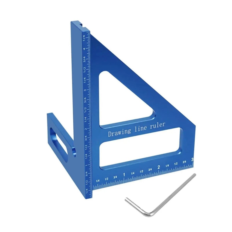 Aluminum Carpenter Square Protractor 3D MultiAngle Miter Triangle Ruler 4590 Woodworking Layout Mea 11