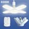 E27 Foldable Fan Blade LED Bulb 28W Deformable Ceiling Light 6500K Super Bright Garage Warehouse L 0