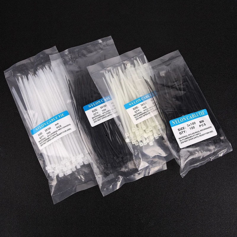 SelfLocking Nylon Cable Ties 100500pcs Adjustable Zip Ties For Home Office Wire Management 5