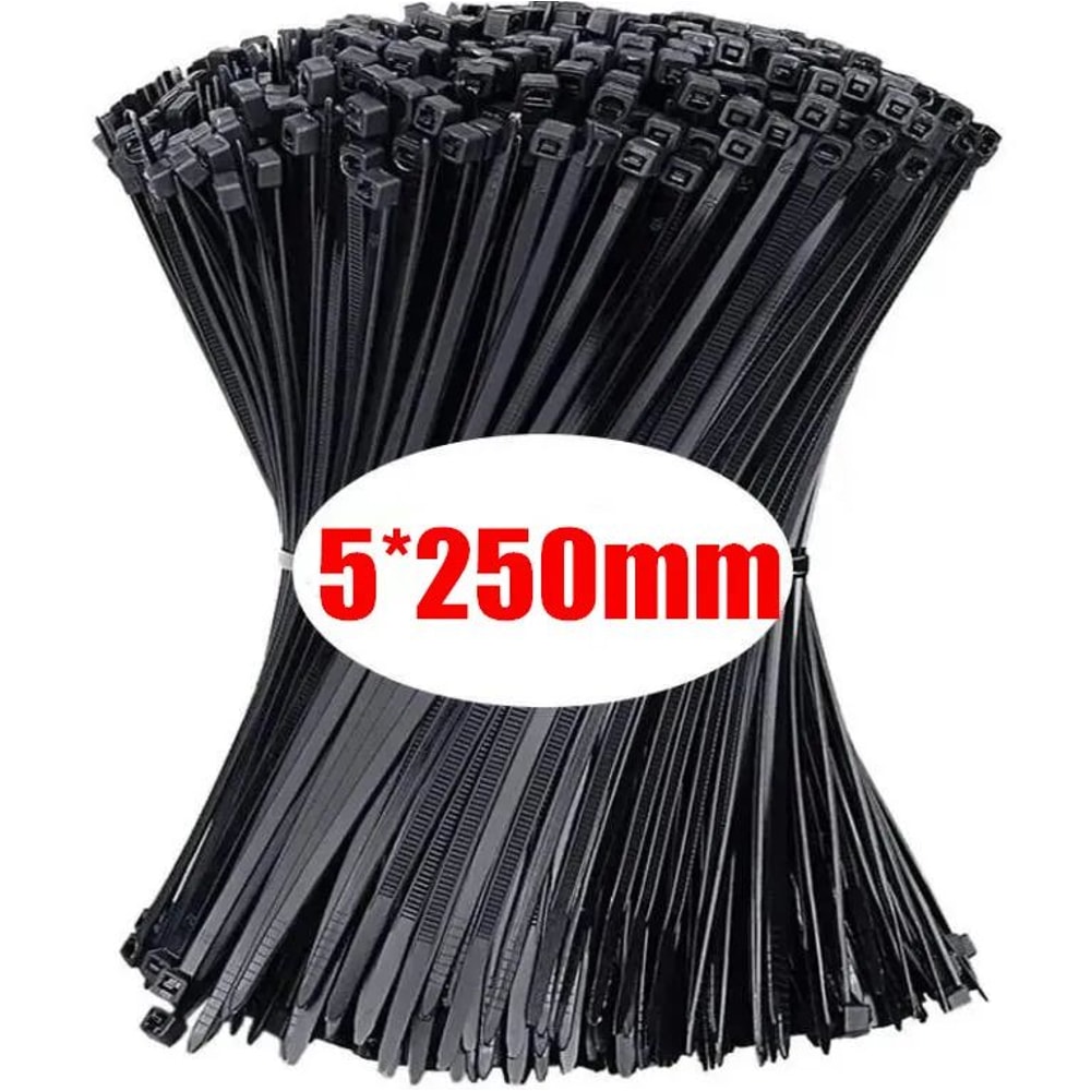 SelfLocking Nylon Cable Ties 100500pcs Adjustable Zip Ties For Home Office Wire Management 9