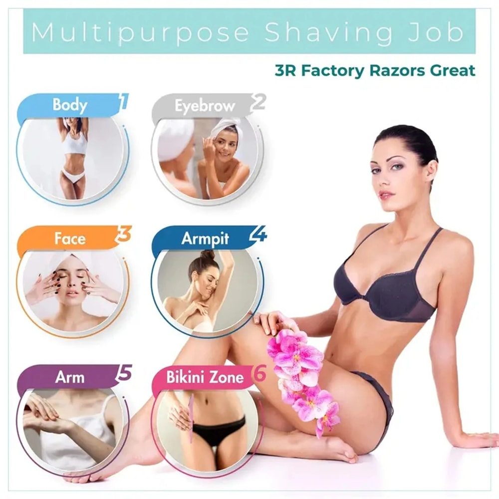 Eyebrow Face Razor Set For Women And Men Safe Brow Trimmer With Protective Cover 540pcs Hair Remov 3