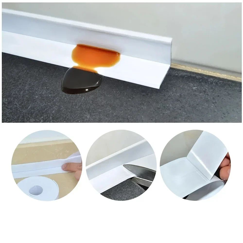 PVC Waterproof Sealing Tape For Bathroom Sink Shower Bathtub Toilet SelfAdhesive Wall Seal Sticker 1