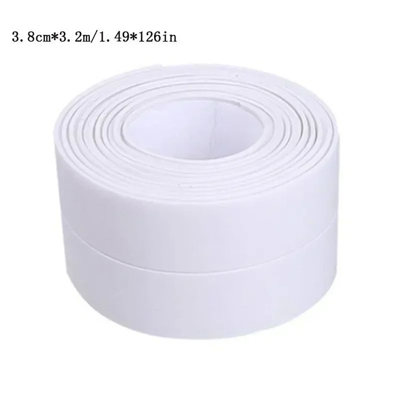 PVC Waterproof Sealing Tape For Bathroom Sink Shower Bathtub Toilet SelfAdhesive Wall Seal Sticker 2