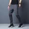 Mens Casual Jogger Pants Straight Slim Fit With Elastic Waist Korean Style Trousers In Blue Black G 6