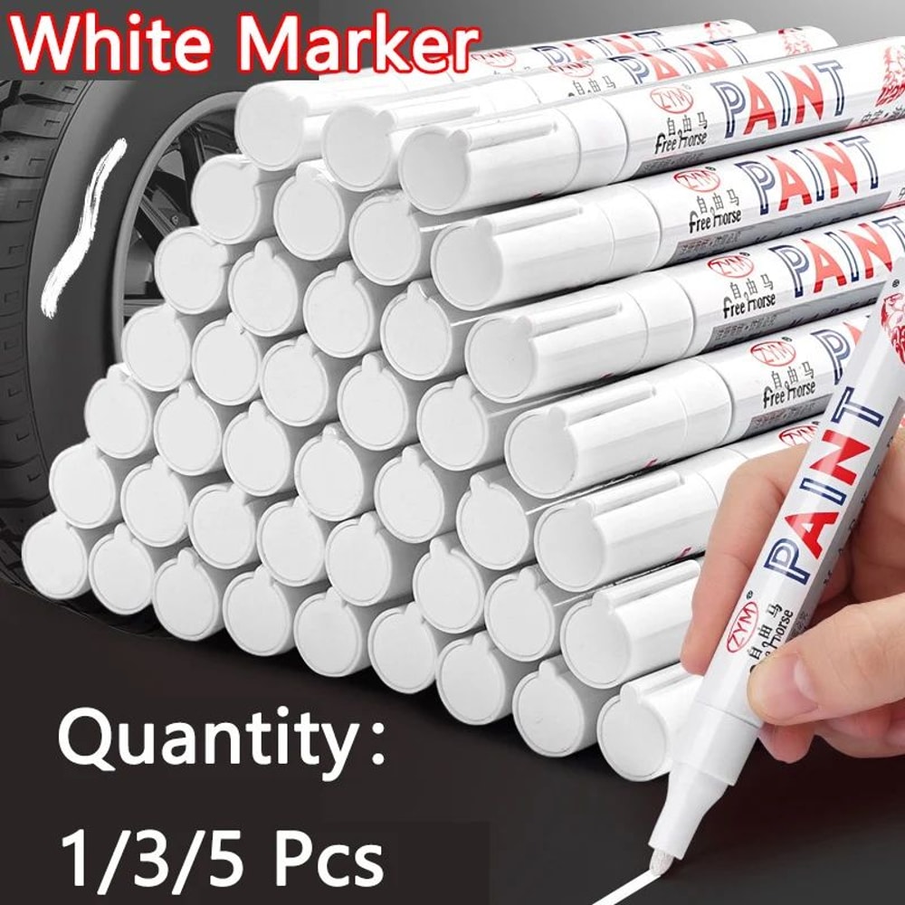 White Marker Pens Set Waterproof OilBased Gel Pens For DIY Graffiti Sketching Writing Fine Brush T 0