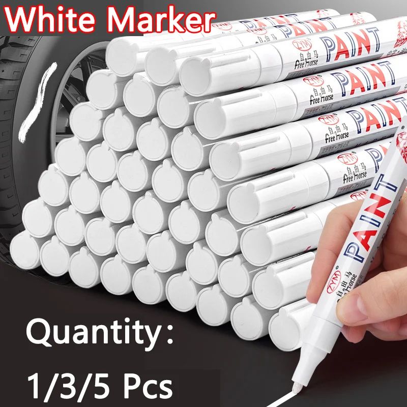 White Marker Pens Set Waterproof OilBased Gel Pens For DIY Graffiti Sketching Writing Fine Brush T 0