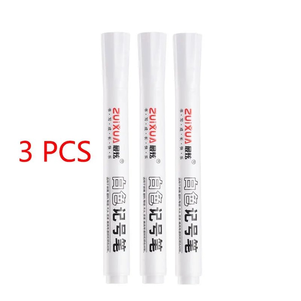 White Marker Pens Set Waterproof OilBased Gel Pens For DIY Graffiti Sketching Writing Fine Brush T 8