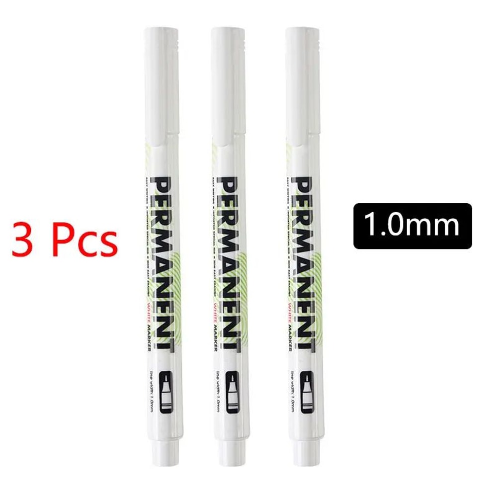White Marker Pens Set Waterproof OilBased Gel Pens For DIY Graffiti Sketching Writing Fine Brush T 10