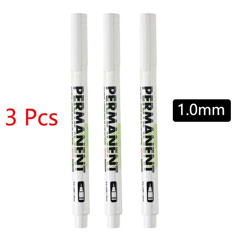 White Marker Pens Set Waterproof OilBased Gel Pens For DIY Graffiti Sketching Writing Fine Brush T 10