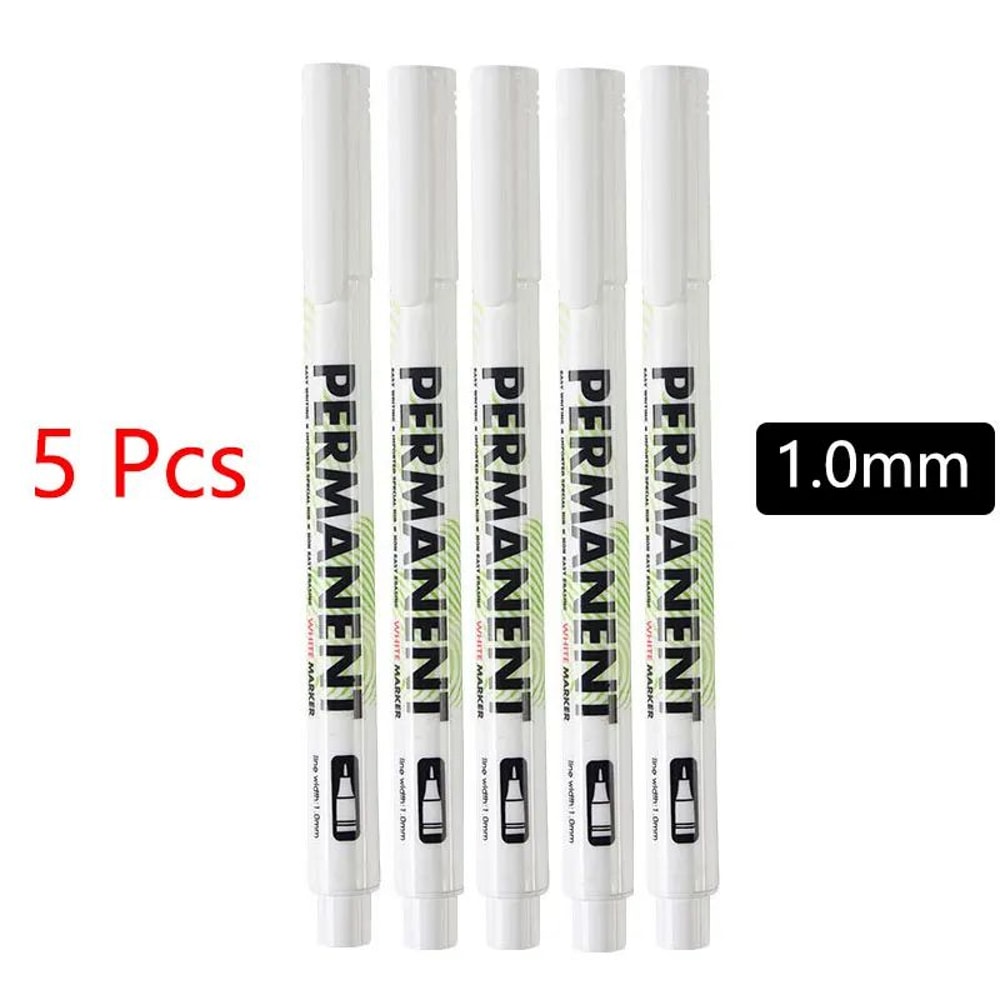 White Marker Pens Set Waterproof OilBased Gel Pens For DIY Graffiti Sketching Writing Fine Brush T 11
