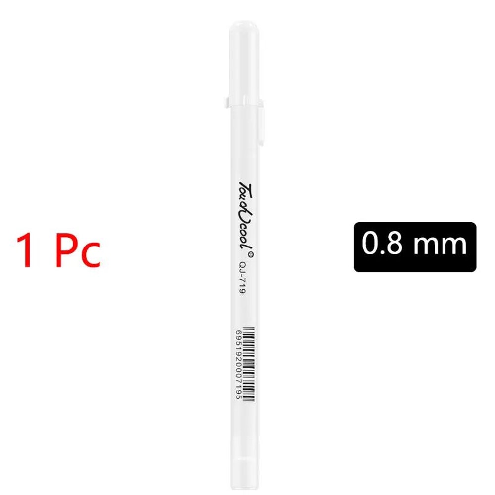 White Marker Pens Set Waterproof OilBased Gel Pens For DIY Graffiti Sketching Writing Fine Brush T 12