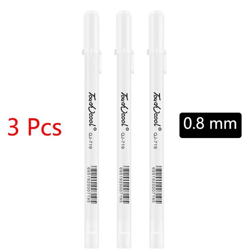 White Marker Pens Set Waterproof OilBased Gel Pens For DIY Graffiti Sketching Writing Fine Brush T 13