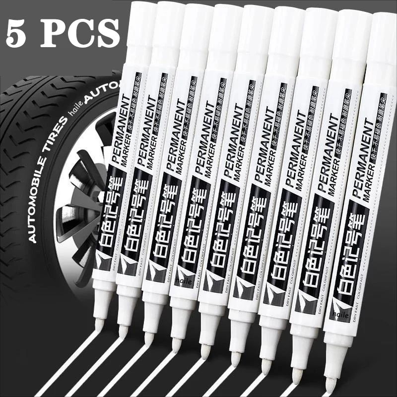 White Marker Pens Set Waterproof OilBased Gel Pens For DIY Graffiti Sketching Writing Fine Brush T 17