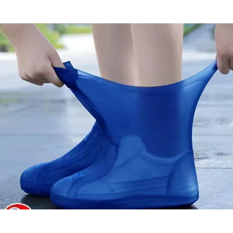 Silicone Waterproof Shoe Covers NonSlip Rubber Rain Overshoes For Outdoor Rainy Days Unisex Fit 6