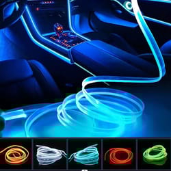 car interior led ambient light strips cold light dashboard console decor with usb or cigarette plug