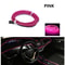 Car Interior LED Ambient Light Strips Cold Light Dashboard Console Decor With USB Or Cigarette Plug 10