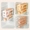 Large Capacity Automatic Egg Roller 4Tier Refrigerator Egg Storage Box SpaceSaving Kitchen Organize 2