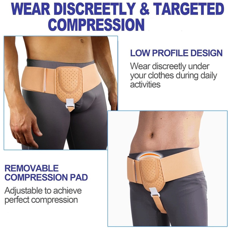 Hernia Belt Truss For Inguinal Support Breathable Pain Relief Recovery Strap For Men Women 5