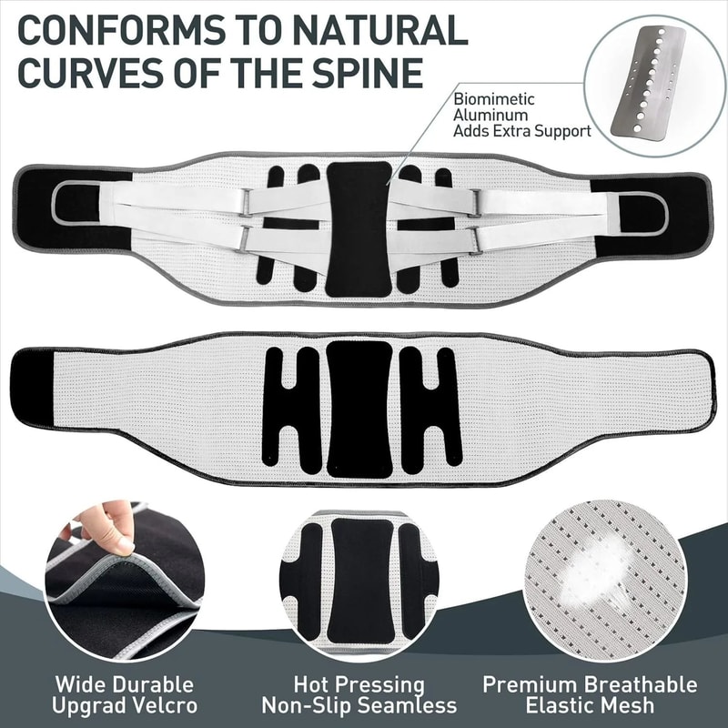 Back Brace For Lower Back Pain Relief With Support Plate Breathable Lumbar Support Belt For Men Wo 2