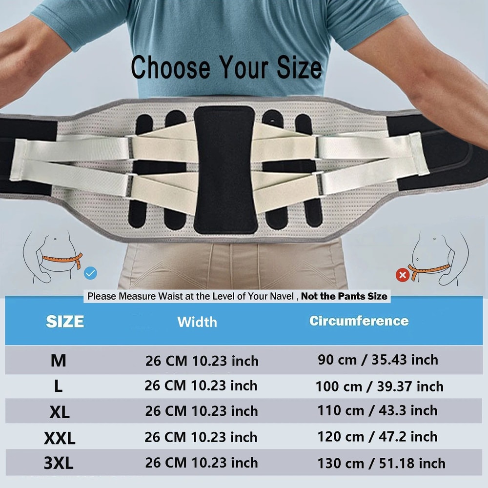 Back Brace For Lower Back Pain Relief With Support Plate Breathable Lumbar Support Belt For Men Wo 3