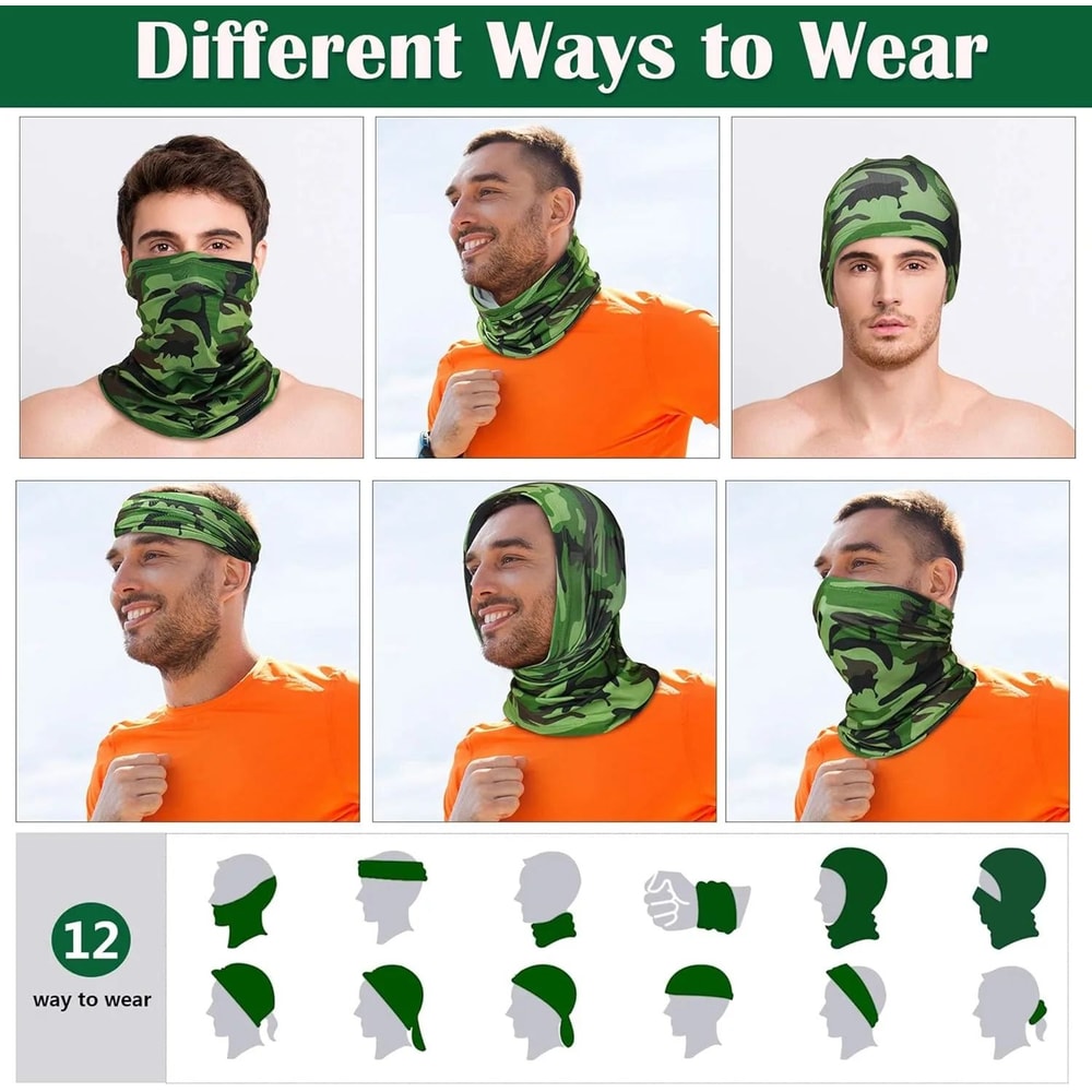 Cycling Face Mask Breathable UV Protection Neck Gaiter SweatAbsorbing Sport Bandana For Fishing Tr 2