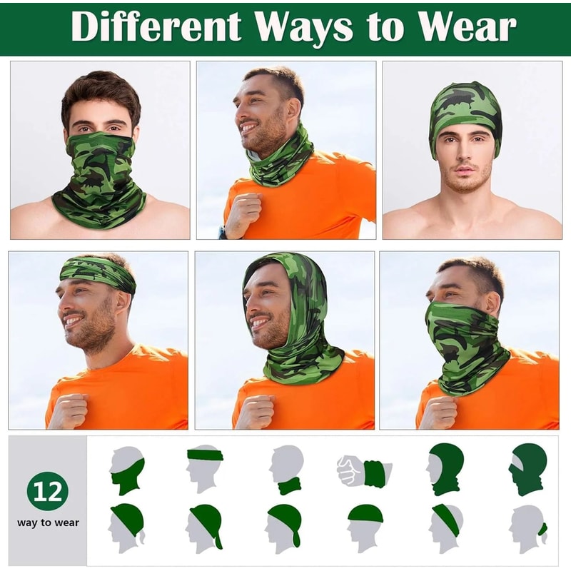 Cycling Face Mask Breathable UV Protection Neck Gaiter SweatAbsorbing Sport Bandana For Fishing Tr 2