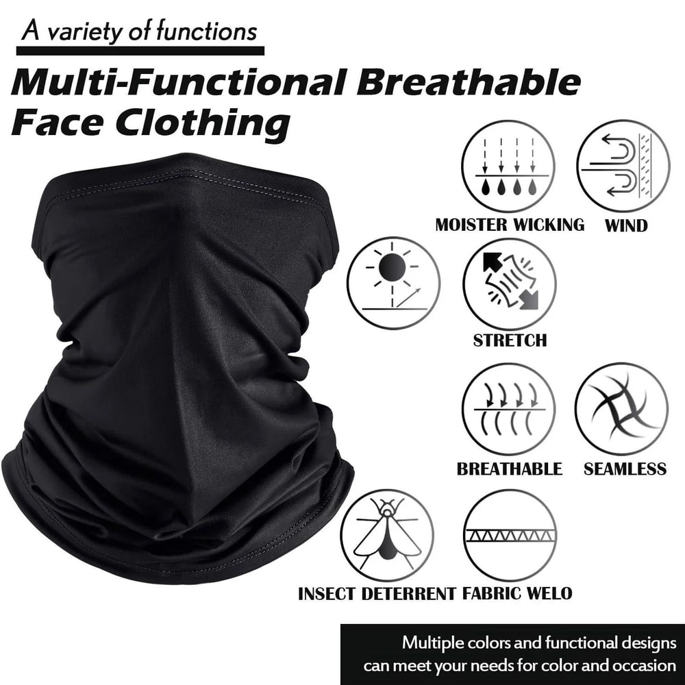Cycling Face Mask Breathable UV Protection Neck Gaiter SweatAbsorbing Sport Bandana For Fishing Tr 4