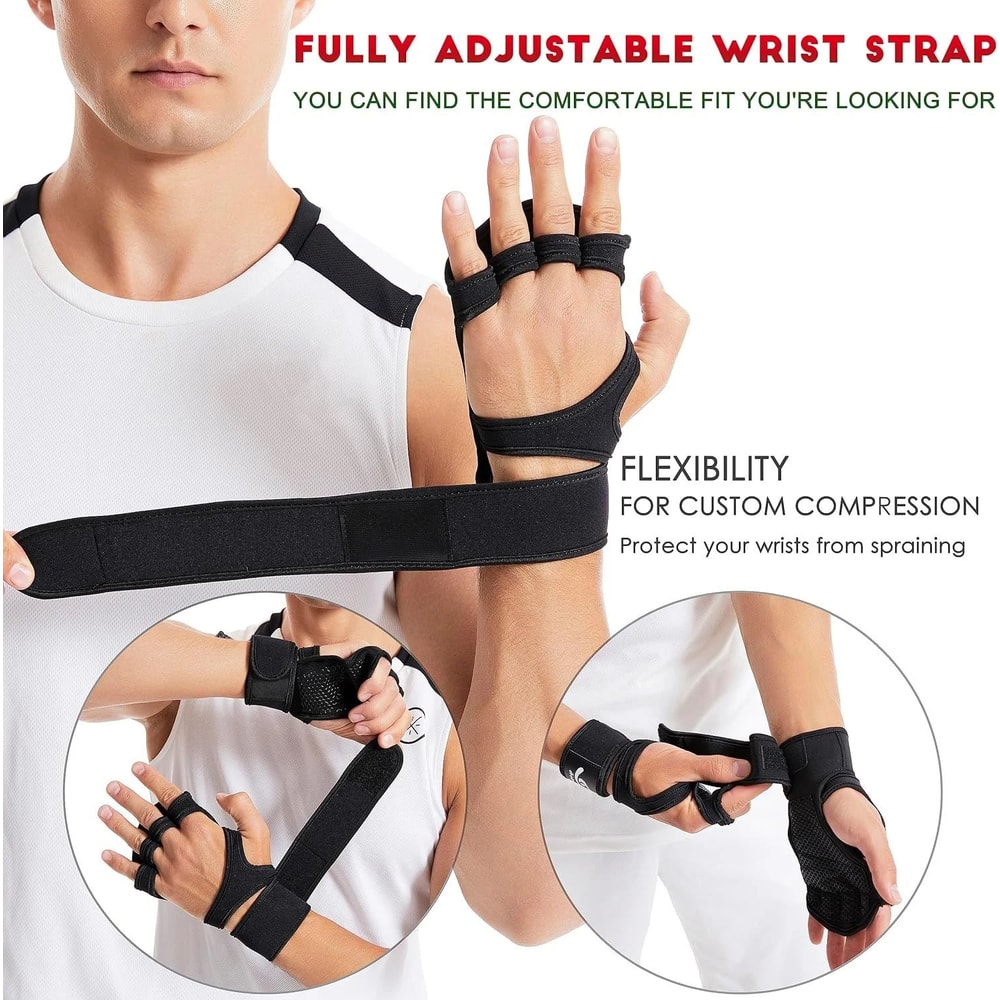Training Sport Gloves For Men Women Workout Fitness Weightlifting Gym Gloves With Wrist Palm Prot 2