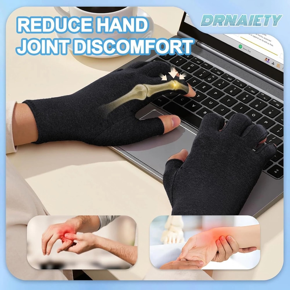 Compression Arthritis Gloves With Wrist Support Brace AntiSlip Work Gloves For Carpal Tunnel Pain R 0
