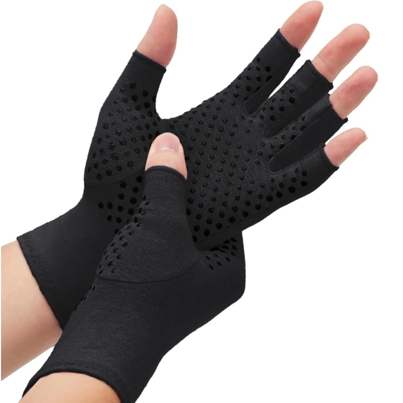 Compression Arthritis Gloves With Wrist Support Brace AntiSlip Work Gloves For Carpal Tunnel Pain R 3
