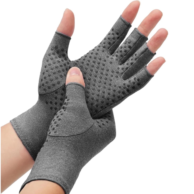 Compression Arthritis Gloves With Wrist Support Brace AntiSlip Work Gloves For Carpal Tunnel Pain R 8