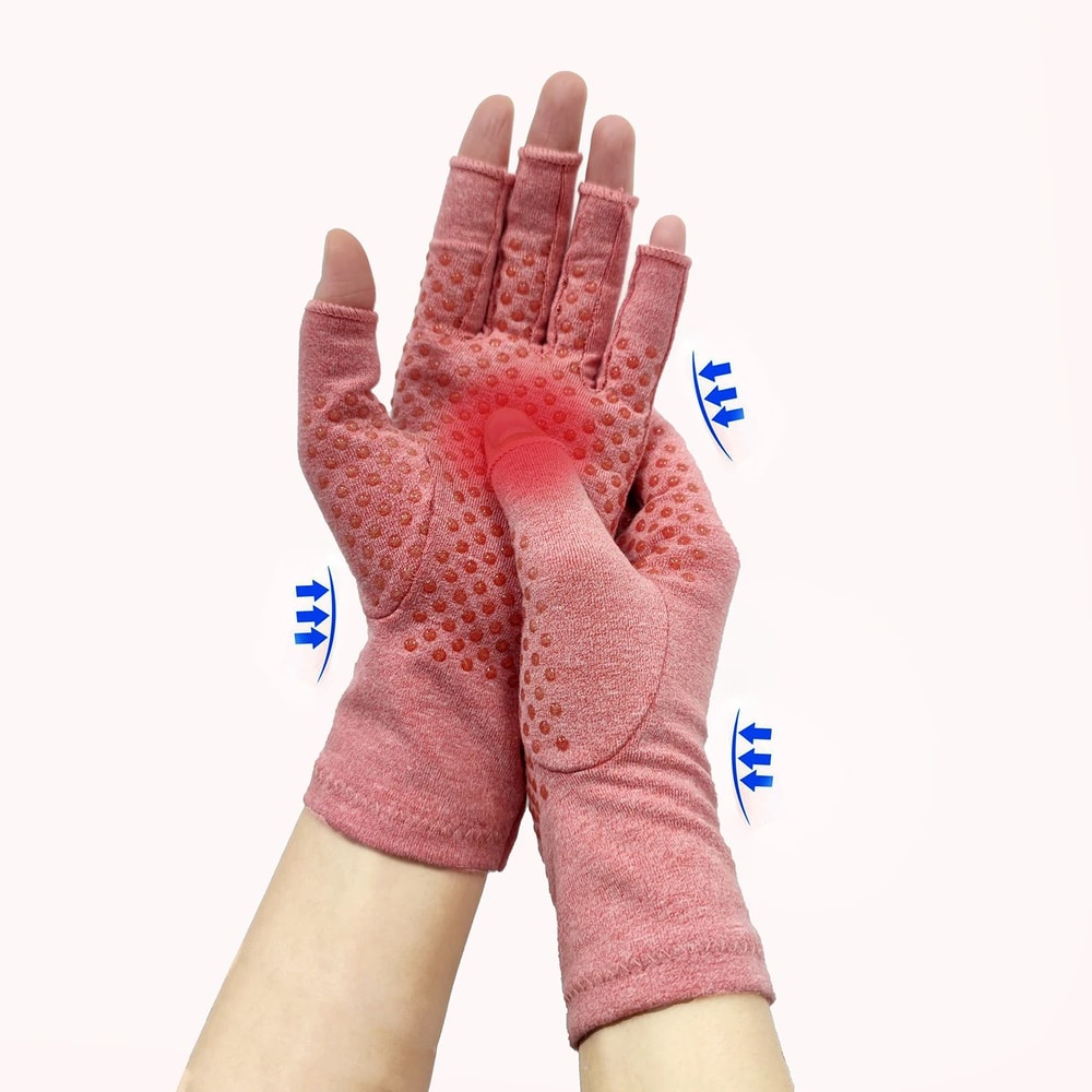 Compression Arthritis Gloves With Wrist Support Brace AntiSlip Work Gloves For Carpal Tunnel Pain R 9