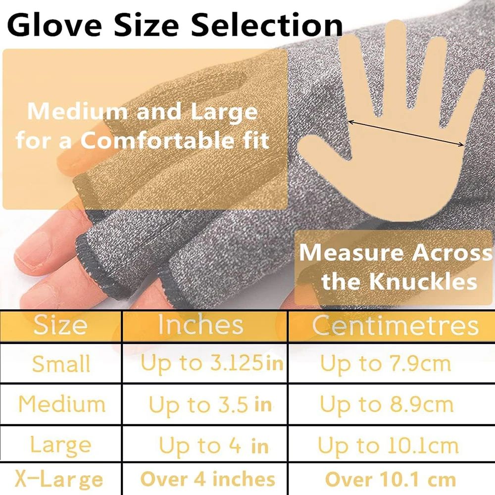 Compression Arthritis Gloves With Wrist Support For Carpal Tunnel Pain Relief AntiSlip Work Gloves 3