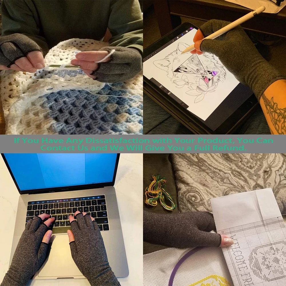 Compression Arthritis Gloves With Wrist Support For Carpal Tunnel Pain Relief AntiSlip Work Gloves 4