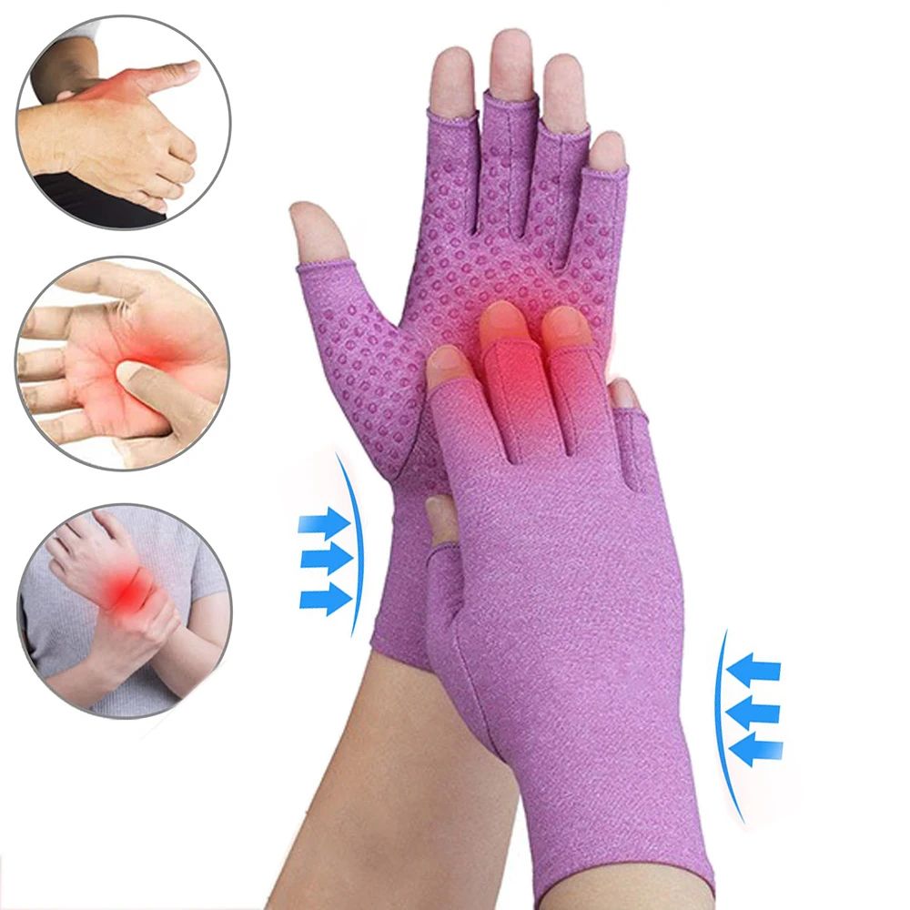Compression Arthritis Gloves With Wrist Support For Carpal Tunnel Pain Relief AntiSlip Work Gloves 8