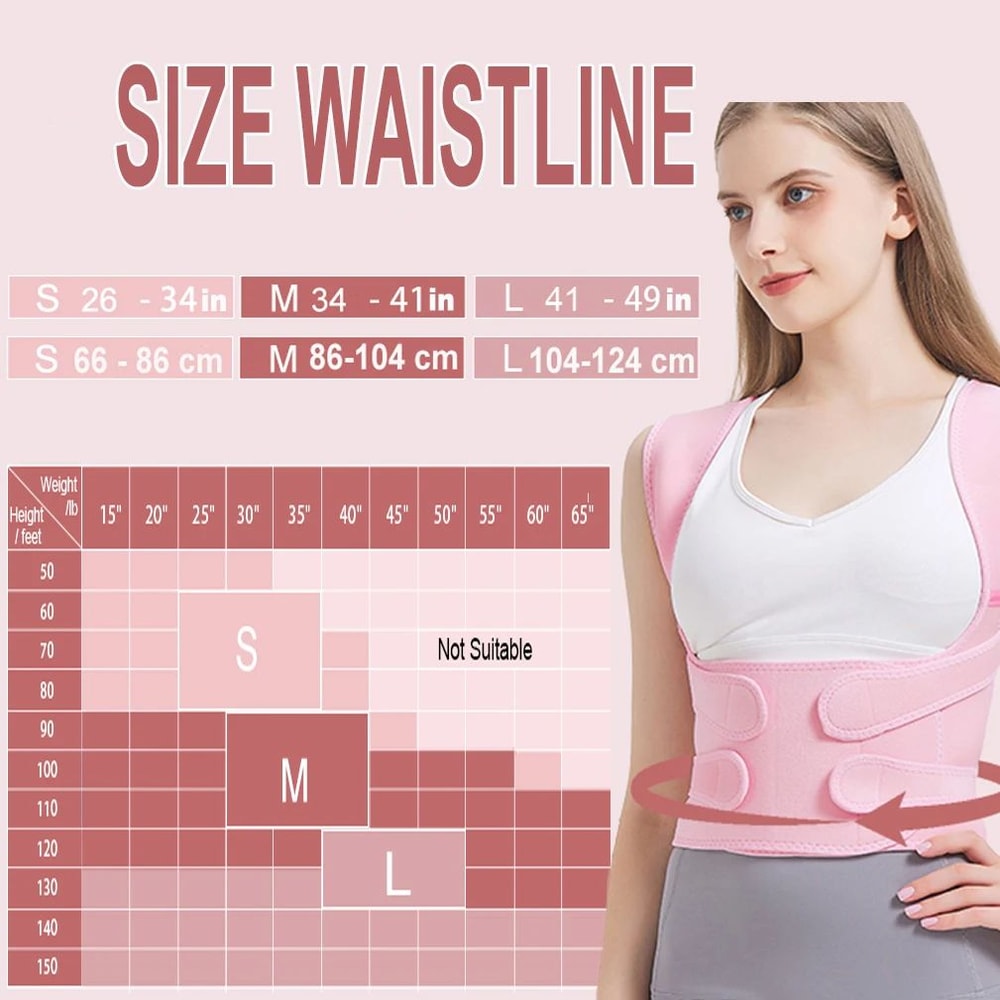 Adjustable Full Back Brace Posture Corrector For Men Women Shoulder Straightener Support 3